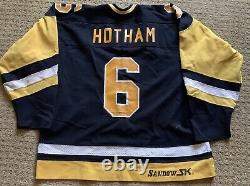 1983-84 Greg Hotham Pittsburgh Penguins Sandow Game Worn Jersey Photo Matched