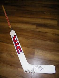 1991 Patrick Roy Montreal Canadiens Signed VIC Game Used Issued Goalie Stick Jsa