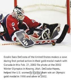 2002 USA Olympic Hockey? Sara DeCosta? Game Used TPS Goalie Stick