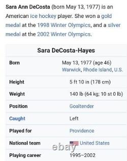 2002 USA Olympic Hockey? Sara DeCosta? Game Used TPS Goalie Stick