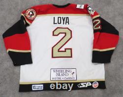 2009-10 Cliff Loya Wheeling Nailers ECHL Game Used Worn Hockey Jersey Captain