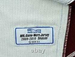 2009-10 Tom Preissing Colorado Avalanche Game Issued NHL Hockey Jersey Size 56