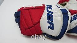2012-13 Marc Staal New York Rangers Game Used Worn Bauer Vapor Hockey Gloves 14