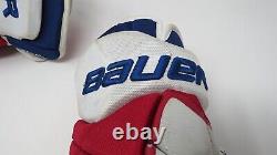 2012-13 Marc Staal New York Rangers Game Used Worn Bauer Vapor Hockey Gloves 14