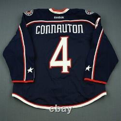 2014-15 Kevin Connauton Columbus Blue Jackets Game Used Worn NHL Hockey Jersey