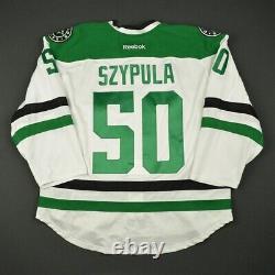 2016-17 Ethan Szypula Dallas Stars Game Used Worn Reebok Hockey Jersey NHL