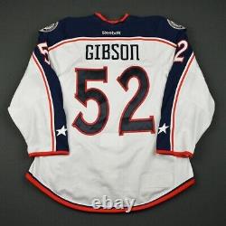 2016-17 Stephen Gibson Columbus Blue Jackets Game Used Worn NHL Hockey Jersey