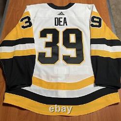 2018 Game Worn MiC Adidas Authentic Pittsburgh Penguins NHL Jersey Used White 54