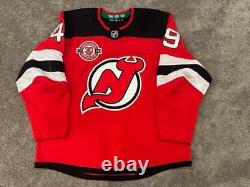 2018 Joey Anderson New Jersey Devils Brodeur Night Game Used Worn Hockey Jersey