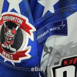 2019-20 Binghamton Devils Mikhail Maltsev AHL Game Worn Military Jersey Size 56