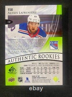 2020-21 Upper Deck SP Game Used Hockey Alex Lafreniere #150 35/35 RPA Rookie