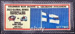 2022-23 Jack Roslovic Columbus Blue Jackets Game Used Worn Jersey Home 2