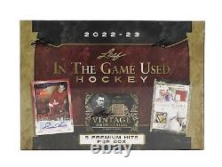 2022-23 Leaf In The Game Used Hockey Hobby Box 5 Hits per Box