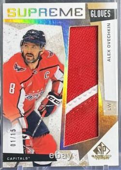 2023-24 SP Game Used Supreme Gloves Gold Patch 1/15 Alex Ovechkin #SP-AO