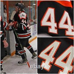 2023 Game Worn Authentic Danbury Hat Tricks FPHL Hockey Jersey Used Black 54