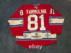 Alexey Yarmulnik Game Used Worn Maine Nordiques Red Jersey NAHL