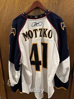 Atlanta Thrashers Game Used Jersey Joe Motzko White Set 1 2008-09 Season