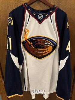 Atlanta Thrashers Game Used Jersey Joe Motzko White Set 1 2008-09 Season