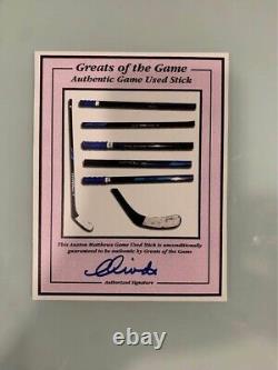 Auston Matthews Toronto Maple Leafs Frame with Game Used Stick