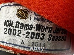 Authentic game worn Dave Scatchard Islanders Home Jersey 20023-2003 Season Sz58