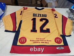 Billy Bezeau game Used Kalamazoo K Wings jersey McDonalds 2010 Gold Ice Echl