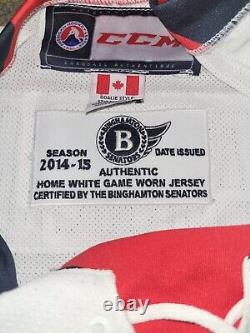 Binghamton Senators Game Worn Used Goalie Jersey 58+