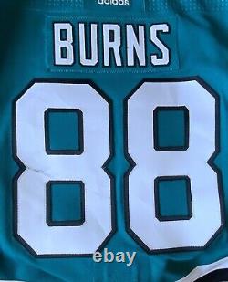 Brent Burns Rare 20/21 Heritage San Jose Sharks Game Used Worn Jersey