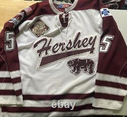 Brett Clark Hershey Bears Game Worn Used 2001-2002 #5 Home Jersey FREE S&H