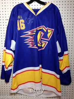 Brett Hull Game Used Worn Autographed Jersey St Charles Chill Charles Lachance