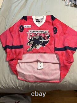 Brian Gibbson Springfield Falcons Pittsburgh Penguins game Used Jersey