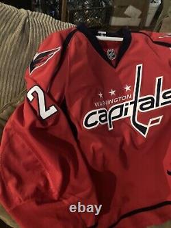 Brooks Laich game Used Worn Jersey Washington Capitals Red WEAR REPAIRS NICE