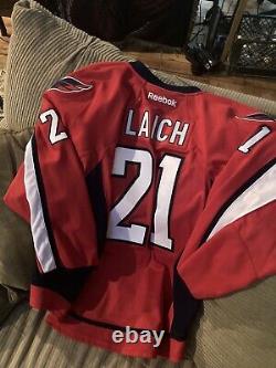 Brooks Laich game Used Worn Jersey Washington Capitals Red WEAR REPAIRS NICE