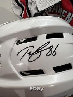 Carolina Hurricanes Teuvo Teravainen Autographed Game Used Helmet With COA