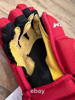 Carolina Hurricanes Teuvo Teravainen Game Used Gloves Autogrhaped Authentic CCM
