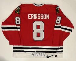 Chicago Blackhawks Anders Eriksson Game Worn Hockey Jersey 98-99 Season NHL Nike
