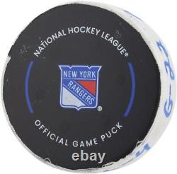 Cole Caufield Canadiens GU Goal Puck 2/15/2024 vs Rangers-2nd of 2 Goals Scored