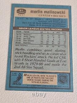 Colorado Rockies NHL Game Used Worn Hockey Jersey Merlin Malinowski 1981