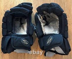 DEVIN SETOGUCHI Game Used Worn Hockey Gloves Sharks Kings Jets Flames Wild NHL