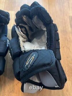 DEVIN SETOGUCHI Game Used Worn Hockey Gloves Sharks Kings Jets Flames Wild NHL