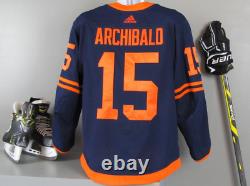 Edmonton Oilers Game Worn Alternate Jersey #15 Josh Archibald 2020-21