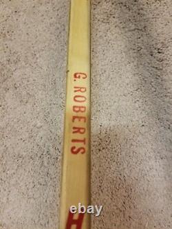 GARY ROBERTS Mid 90's Signed Calgary Flames Game Used Hockey Stick NHL Coa 2
