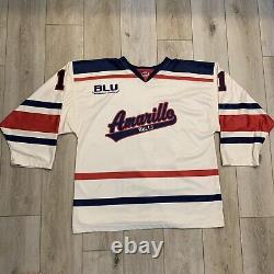 Game Used Amarillo Bulls NAHL Hockey Heritage Jersey Sz 54 XL Signed Autograph