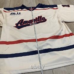 Game Used Amarillo Bulls NAHL Hockey Heritage Jersey Sz 54 XL Signed Autograph