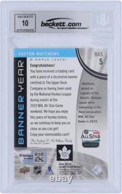 Game Used Auston Matthews Maple Leafs Hockey Card