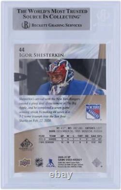 Game Used Igor Shesterkin New York Rangers Hockey Card Item#12465265 COA