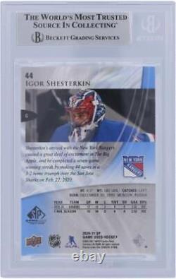 Game Used Igor Shesterkin New York Rangers Hockey Card Item#12465267 COA
