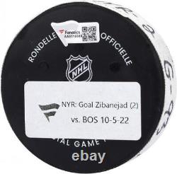 Game Used Mika Zibanejad New York Rangers Unsigned Puck