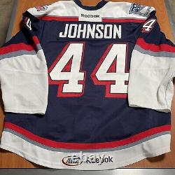 Game Worn Aaron Johnson Hartford Wolf Pack AHL Hockey Jersey Used Rangers 58