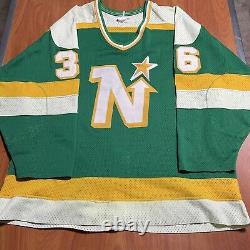 Game Worn CCM Authentic Chris Pryor Minnesota North Stars 1986-87 Jersey Used 50