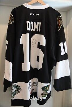 Game Worn London Knights Max Domi Autographed 50th Anniversary Season Jersey